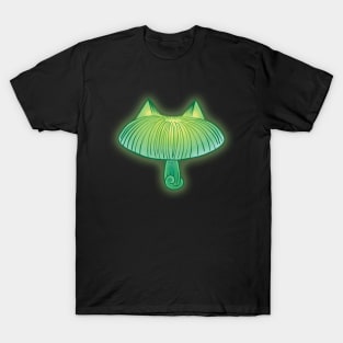 Mushroom Cat - Bioluminescent T-Shirt